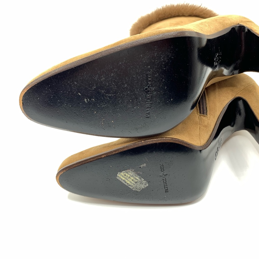 Patrick Cox Suede Booties With Mink Trim - image 7